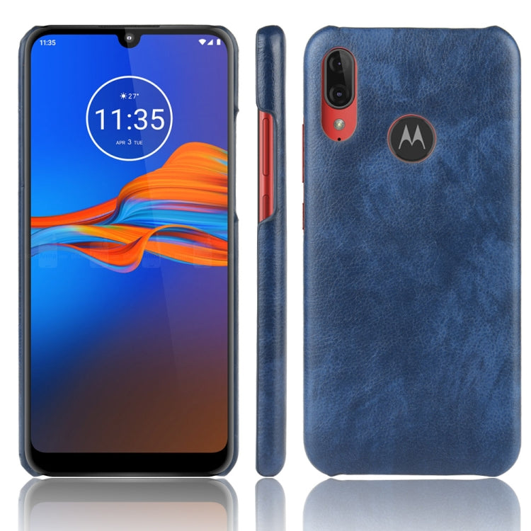 For Motorola Moto E6 Plus Shockproof Litchi Texture PC + PU Case