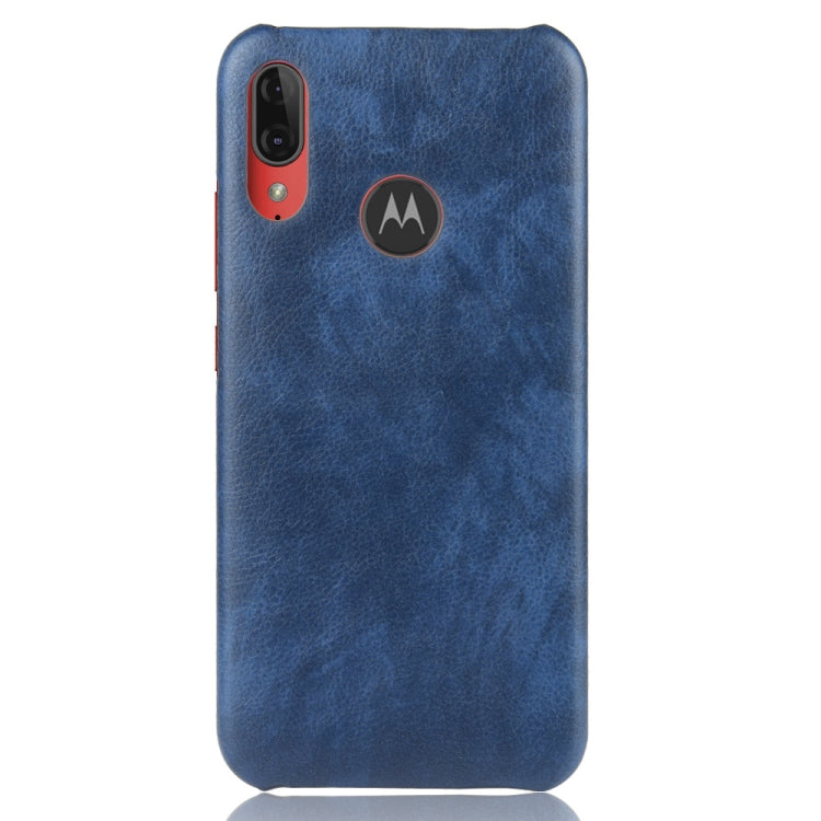 For Motorola Moto E6 Plus Shockproof Litchi Texture PC + PU Case
