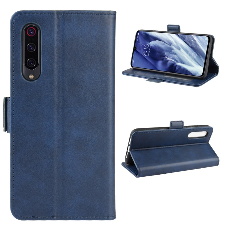 For Xiaomi 9 Pro/Xiaomi 9 Pro 5G Double Buckle Crazy Horse Business Mobile Phone Holster with Card Wallet Bracket Function