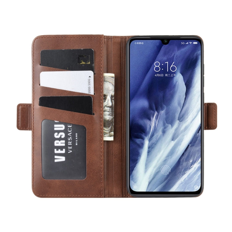 For Xiaomi 9 Pro/Xiaomi 9 Pro 5G Double Buckle Crazy Horse Business Mobile Phone Holster with Card Wallet Bracket Function