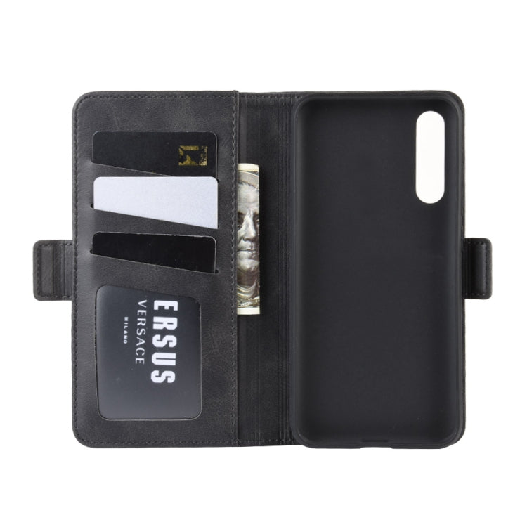 For Xiaomi CC9 Double Buckle Crazy Horse Business Mobile Phone Holster with Card Wallet Bracket Function