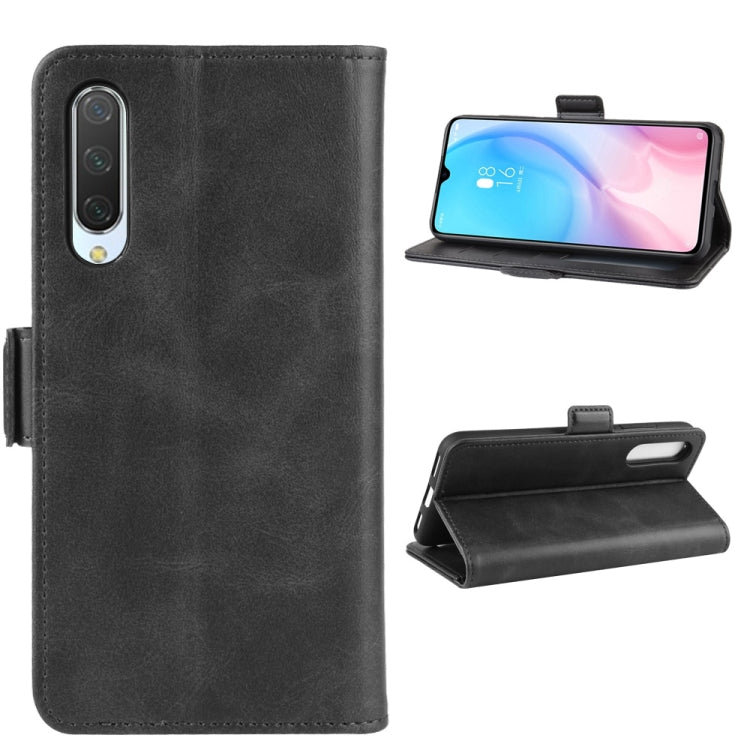 For Xiaomi CC9 Double Buckle Crazy Horse Business Mobile Phone Holster with Card Wallet Bracket Function