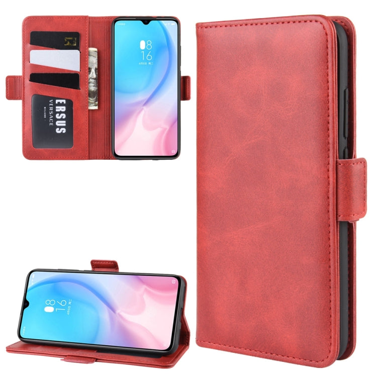 For Xiaomi CC9 Double Buckle Crazy Horse Business Mobile Phone Holster with Card Wallet Bracket Function