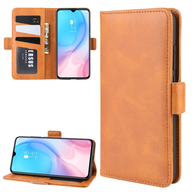 For Xiaomi CC9 Double Buckle Crazy Horse Business Mobile Phone Holster with Card Wallet Bracket Function