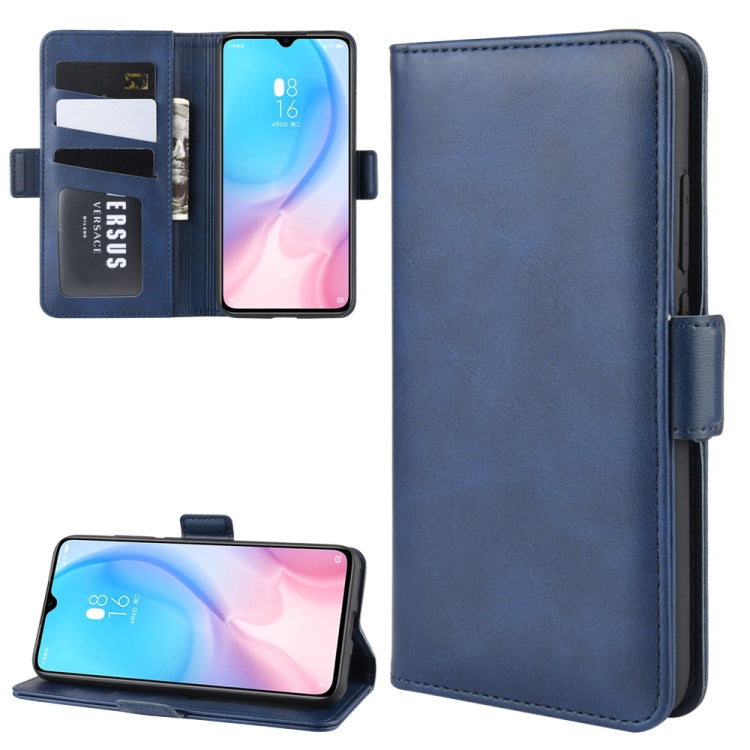 For Xiaomi CC9 Double Buckle Crazy Horse Business Mobile Phone Holster with Card Wallet Bracket Function