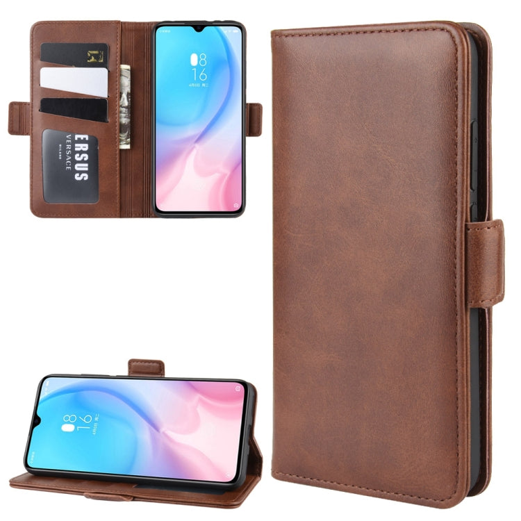 For Xiaomi CC9 Double Buckle Crazy Horse Business Mobile Phone Holster with Card Wallet Bracket Function