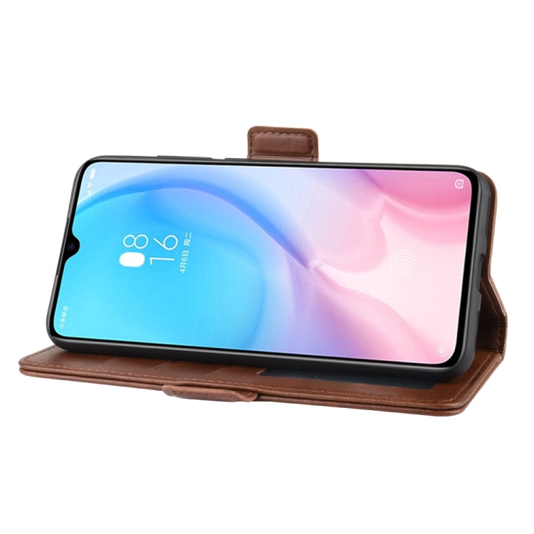 For Xiaomi CC9 Double Buckle Crazy Horse Business Mobile Phone Holster with Card Wallet Bracket Function