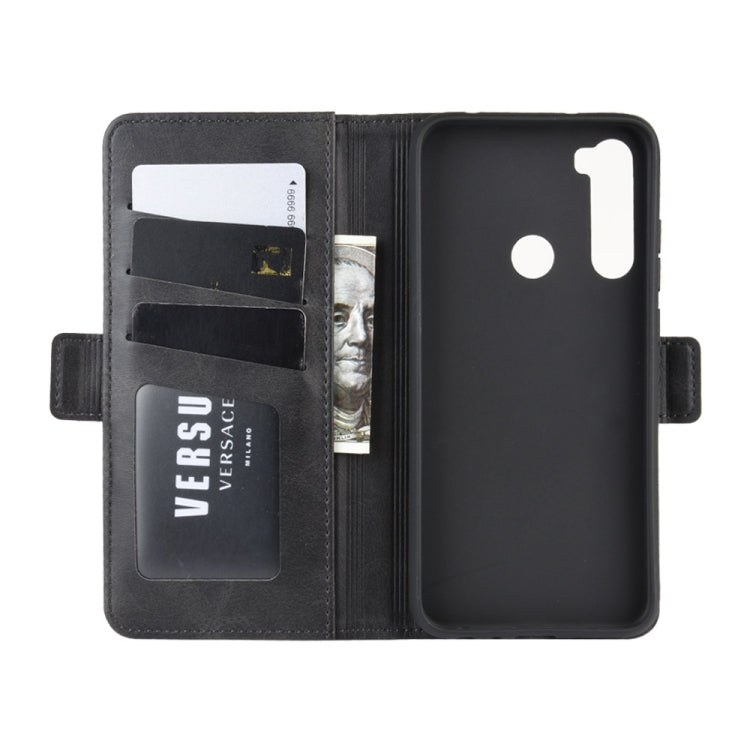For Xiaomi Redmi Note 8 Double Buckle Crazy Horse Business Mobile Phone Holster with Card Wallet Bracket Function