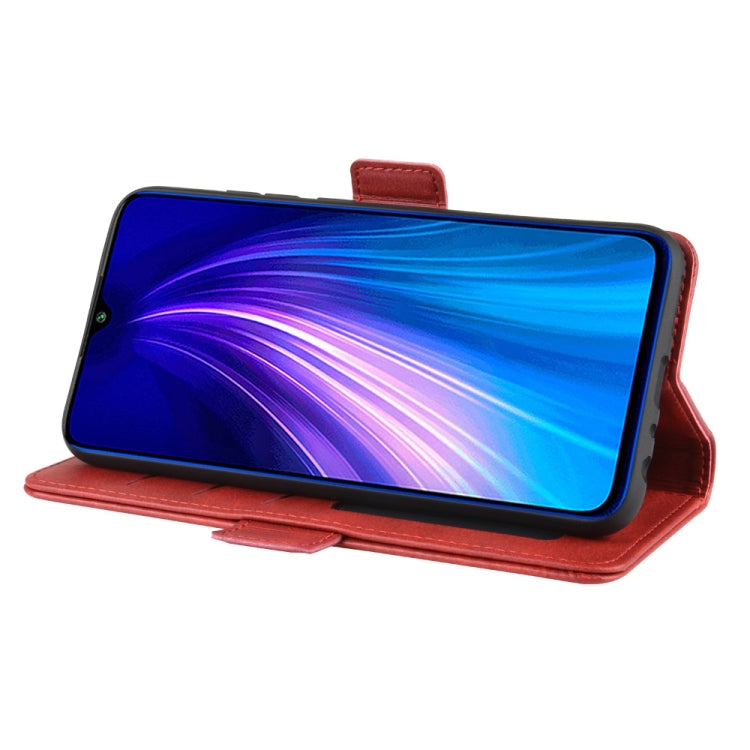 For Xiaomi Redmi Note 8 Double Buckle Crazy Horse Business Mobile Phone Holster with Card Wallet Bracket Function