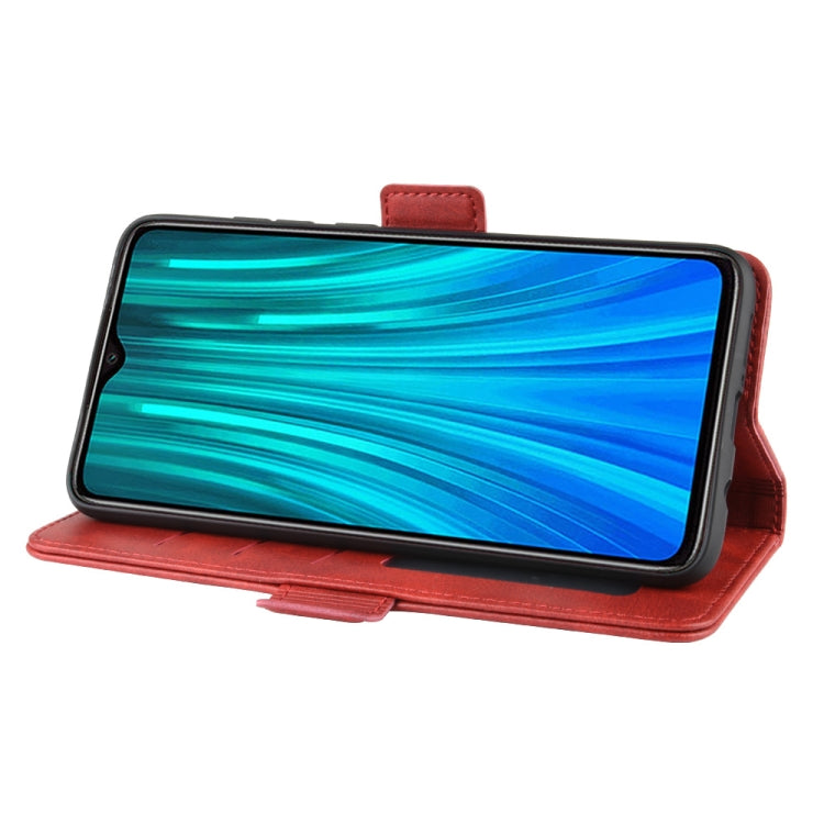 For Xiaomi Redmi Note 8 Pro Double Buckle Crazy Horse Business Mobile Phone Holster with Card Wallet Bracket Function