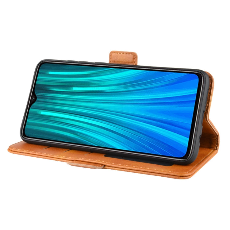 For Xiaomi Redmi Note 8 Pro Double Buckle Crazy Horse Business Mobile Phone Holster with Card Wallet Bracket Function