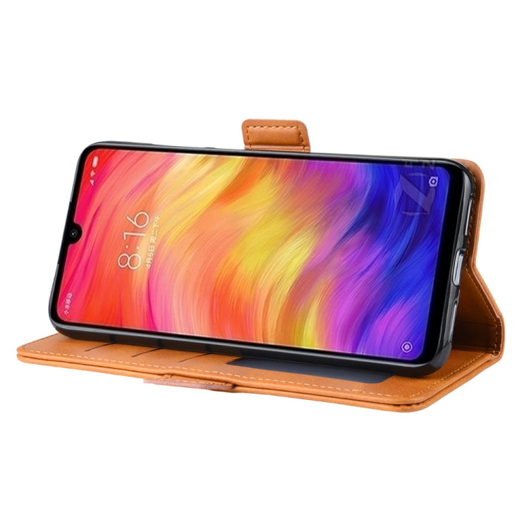 For Xiaomi Redmi Note 7/ Redmi Note 7 Pro Double Buckle Crazy Horse Business Mobile Phone Holster with Card Wallet Bracket Function