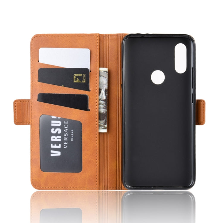 For Xiaomi Redmi 7/Redmi Y3 Double Buckle Crazy Horse Business Mobile Phone Holster with Card Wallet Bracket Function