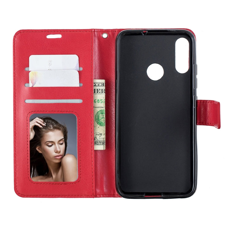 For Moto E6 Plus Crazy Horse Texture Horizontal Flip Leather Case with Holder & Card Slots & Wallet & Photo Frame