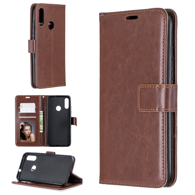 For Moto E6 Plus Crazy Horse Texture Horizontal Flip Leather Case with Holder & Card Slots & Wallet & Photo Frame