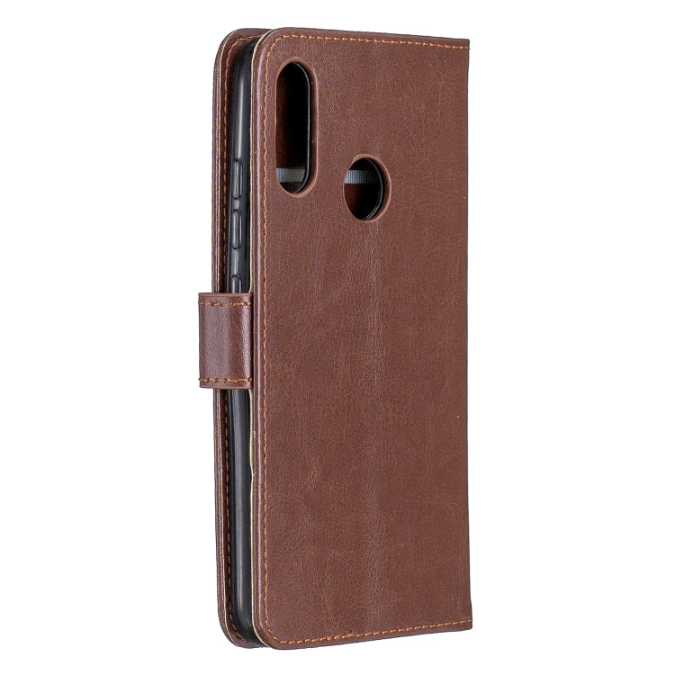 For Moto E6 Plus Crazy Horse Texture Horizontal Flip Leather Case with Holder & Card Slots & Wallet & Photo Frame