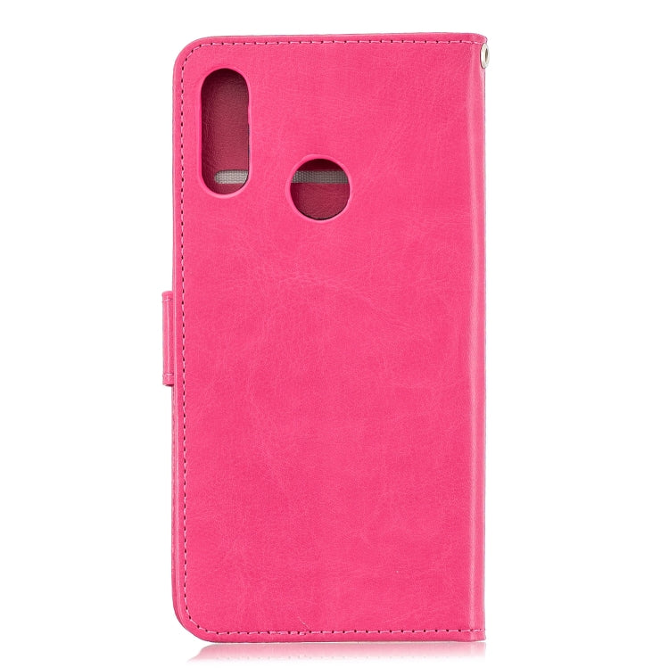 For Moto E6 Plus Crazy Horse Texture Horizontal Flip Leather Case with Holder & Card Slots & Wallet & Photo Frame