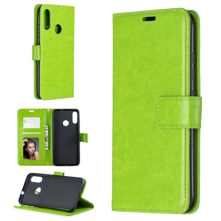 For Moto E6 Plus Crazy Horse Texture Horizontal Flip Leather Case with Holder & Card Slots & Wallet & Photo Frame