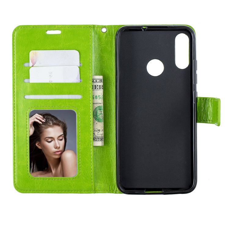 For Moto E6 Plus Crazy Horse Texture Horizontal Flip Leather Case with Holder & Card Slots & Wallet & Photo Frame