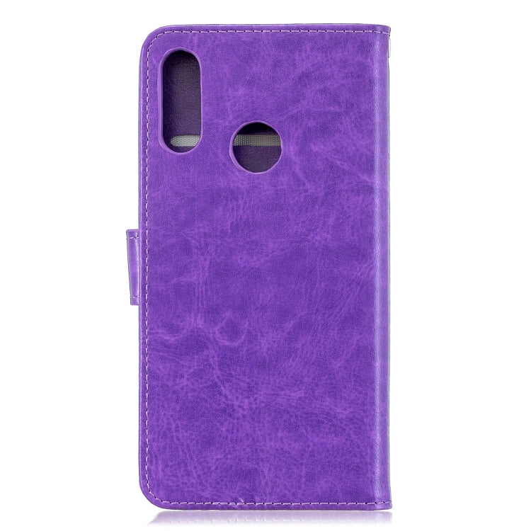 For Moto E6 Plus Crazy Horse Texture Horizontal Flip Leather Case with Holder & Card Slots & Wallet & Photo Frame