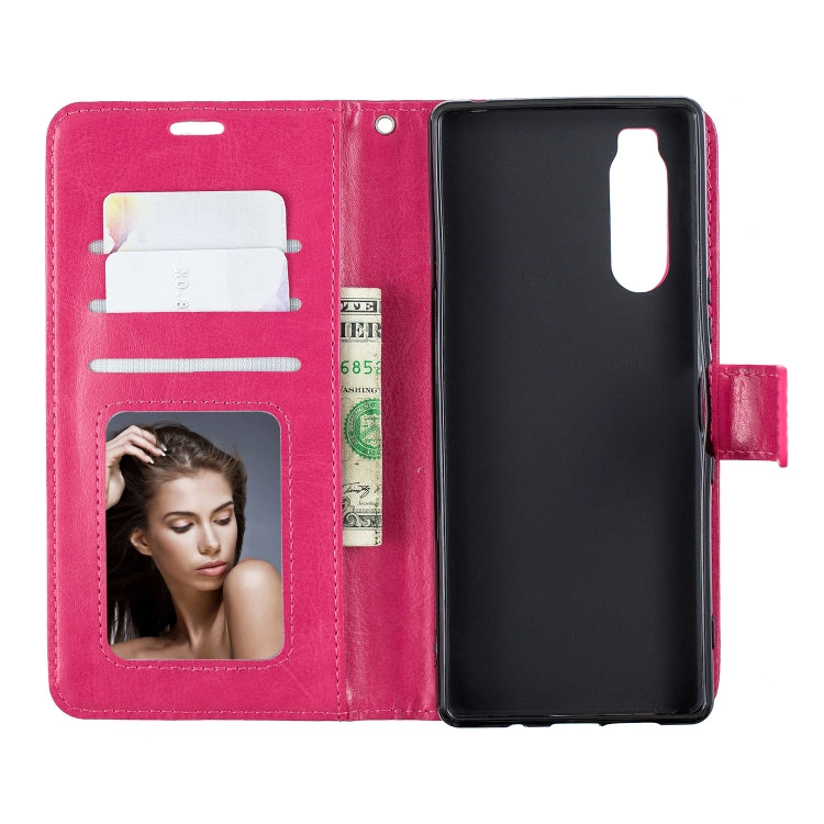 For Sony Xperia 5 Crazy Horse Texture Horizontal Flip Leather Case with Holder & Card Slots & Wallet & Photo Frame