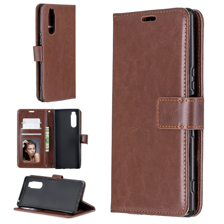For Sony Xperia 5 Crazy Horse Texture Horizontal Flip Leather Case with Holder & Card Slots & Wallet & Photo Frame