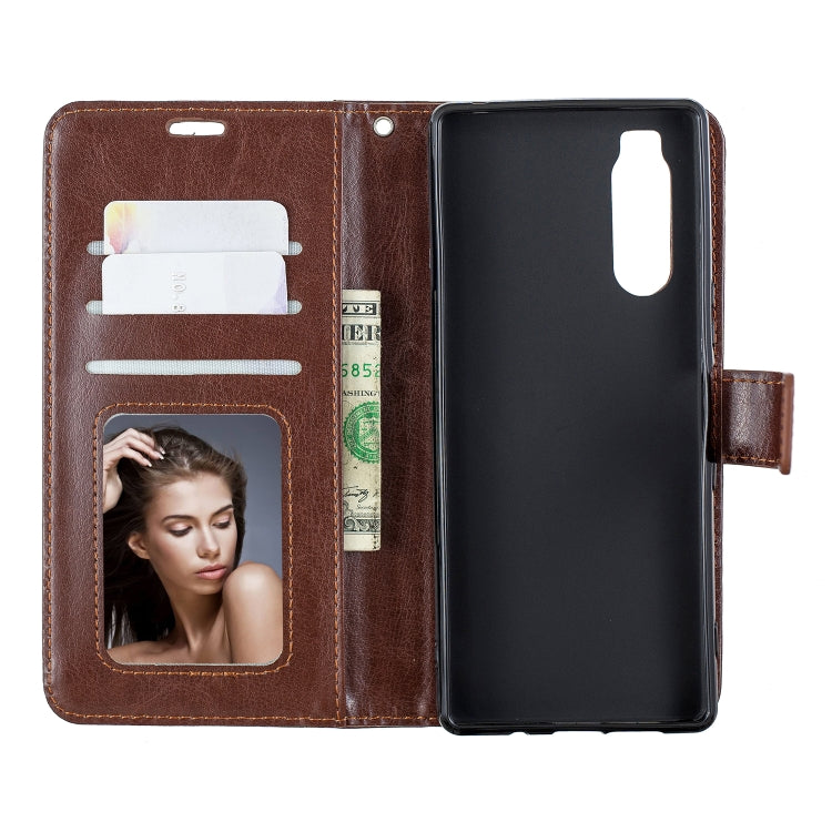 For Sony Xperia 5 Crazy Horse Texture Horizontal Flip Leather Case with Holder & Card Slots & Wallet & Photo Frame