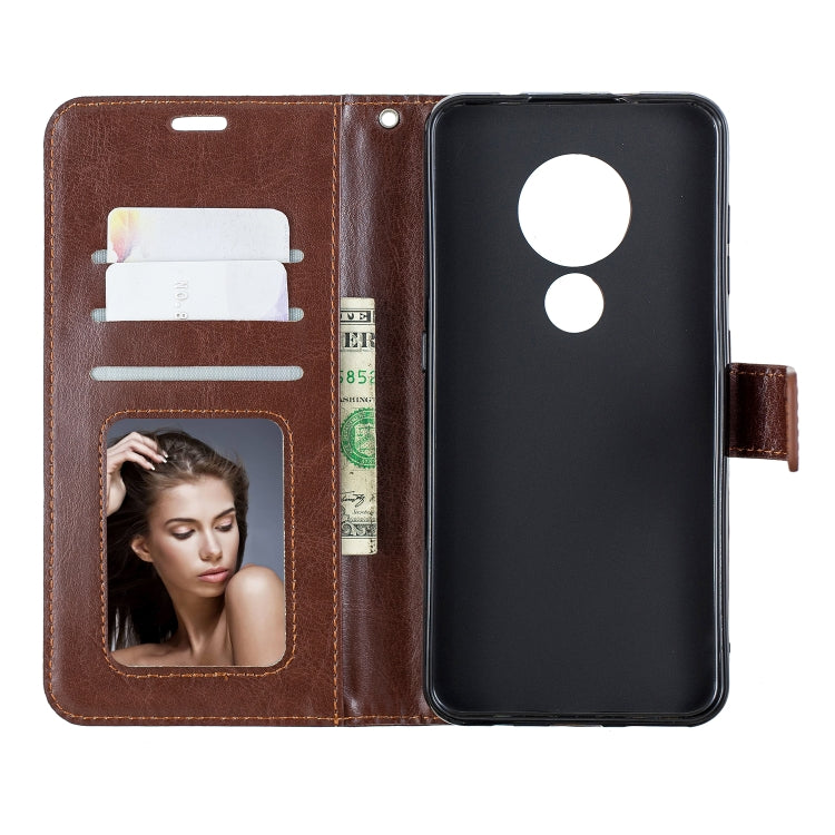 For Nokia 6.2 / 7.2 Crazy Horse Texture Horizontal Flip Leather Case with Holder & Card Slots & Wallet & Photo Frame