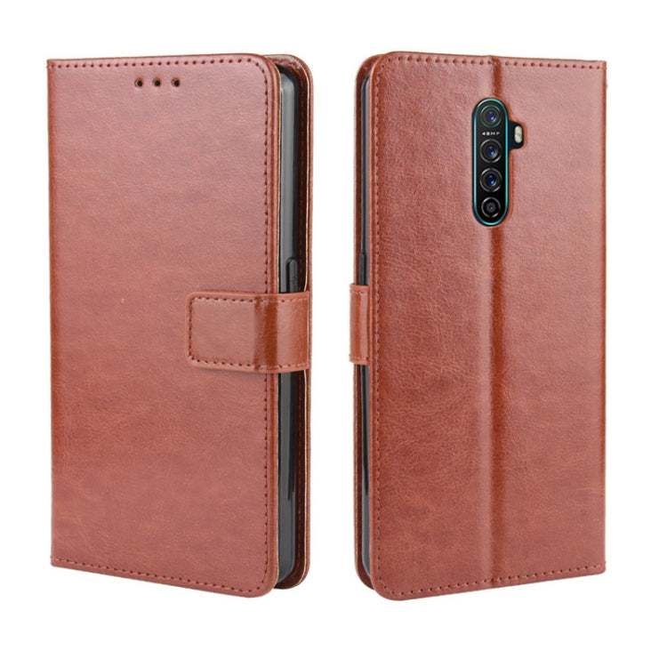 For Oppo Reno Ace Retro Crazy Horse Texture Horizontal Flip Leather Case with Holder & Card Slots & Photo Frame