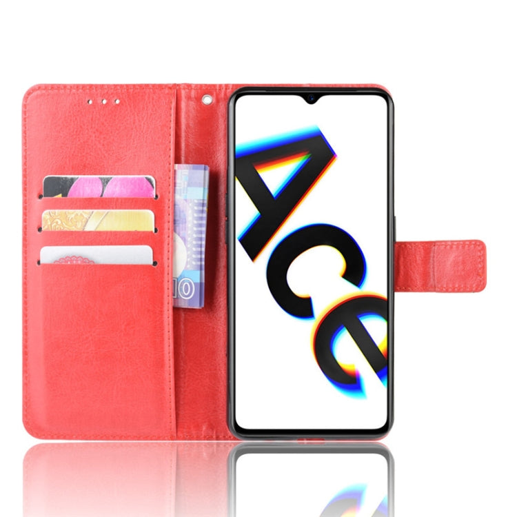 For Oppo Reno Ace Retro Crazy Horse Texture Horizontal Flip Leather Case with Holder & Card Slots & Photo Frame