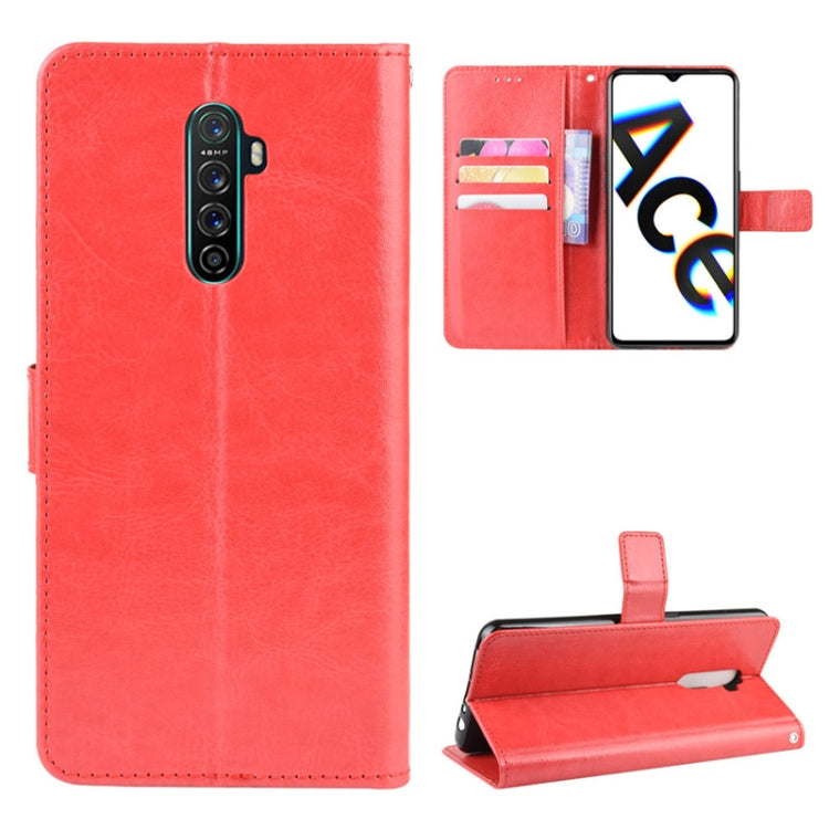 For Oppo Reno Ace Retro Crazy Horse Texture Horizontal Flip Leather Case with Holder & Card Slots & Photo Frame