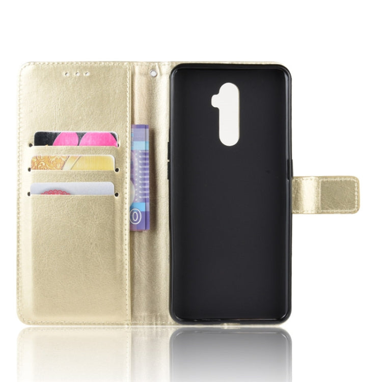 For Oppo Reno Ace Retro Crazy Horse Texture Horizontal Flip Leather Case with Holder & Card Slots & Photo Frame
