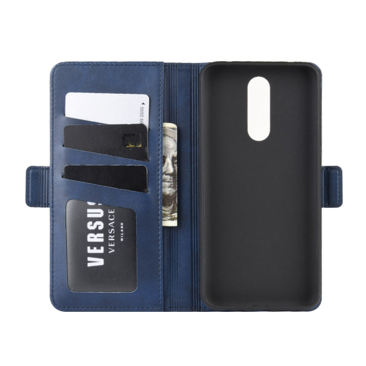 For Xiaomi Redmi 8 Double Buckle Crazy Horse Business Mobile Phone Holster with Card Wallet Bracket Function