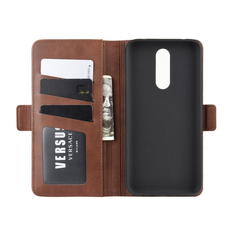 For Xiaomi Redmi 8 Double Buckle Crazy Horse Business Mobile Phone Holster with Card Wallet Bracket Function