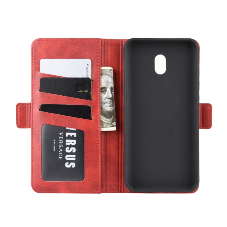 For Xiaomi Redmi 8A Double Buckle Crazy Horse Business Mobile Phone Holster with Card Wallet Bracket Function