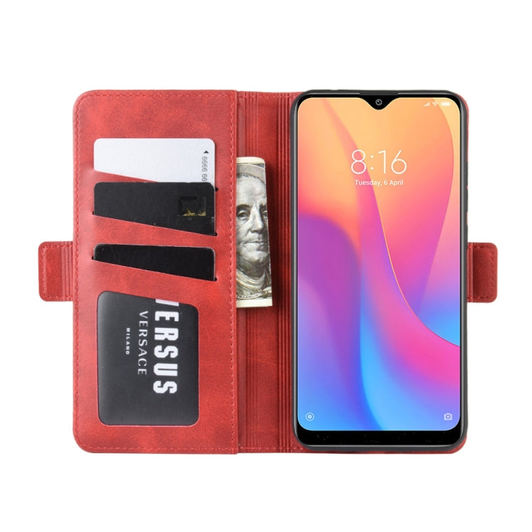 For Xiaomi Redmi 8A Double Buckle Crazy Horse Business Mobile Phone Holster with Card Wallet Bracket Function