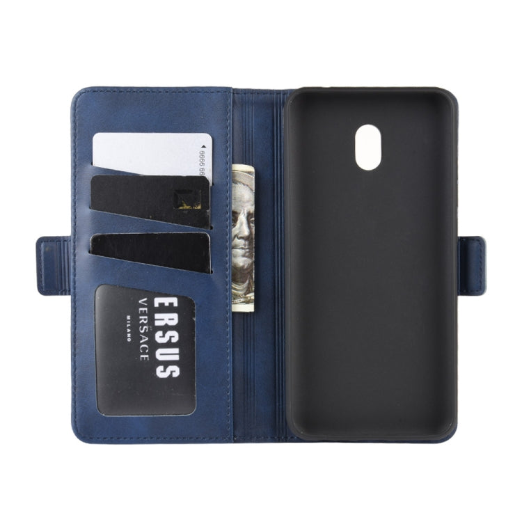 For Xiaomi Redmi 8A Double Buckle Crazy Horse Business Mobile Phone Holster with Card Wallet Bracket Function