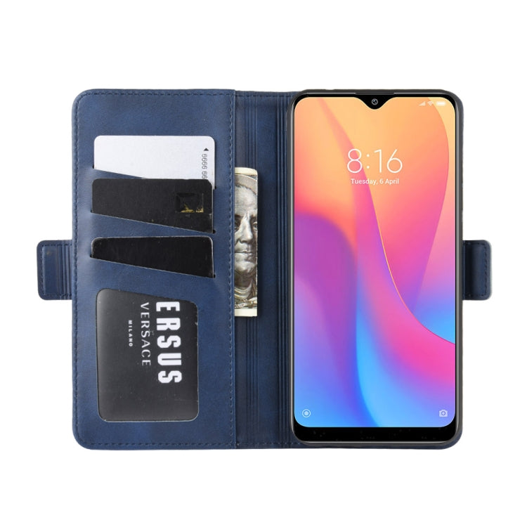 For Xiaomi Redmi 8A Double Buckle Crazy Horse Business Mobile Phone Holster with Card Wallet Bracket Function