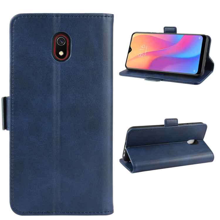 For Xiaomi Redmi 8A Double Buckle Crazy Horse Business Mobile Phone Holster with Card Wallet Bracket Function