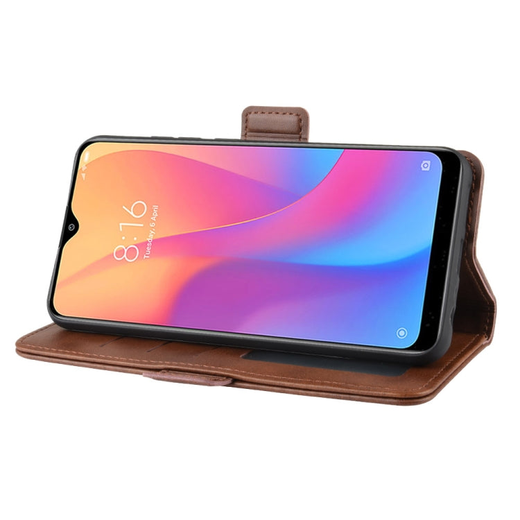 For Xiaomi Redmi 8A Double Buckle Crazy Horse Business Mobile Phone Holster with Card Wallet Bracket Function