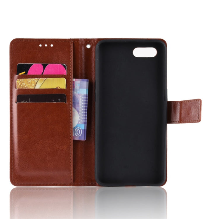 For Oppo Reno A Retro Crazy Horse Texture Horizontal Flip Leather Case with Holder & Card Slots & Photo Frame