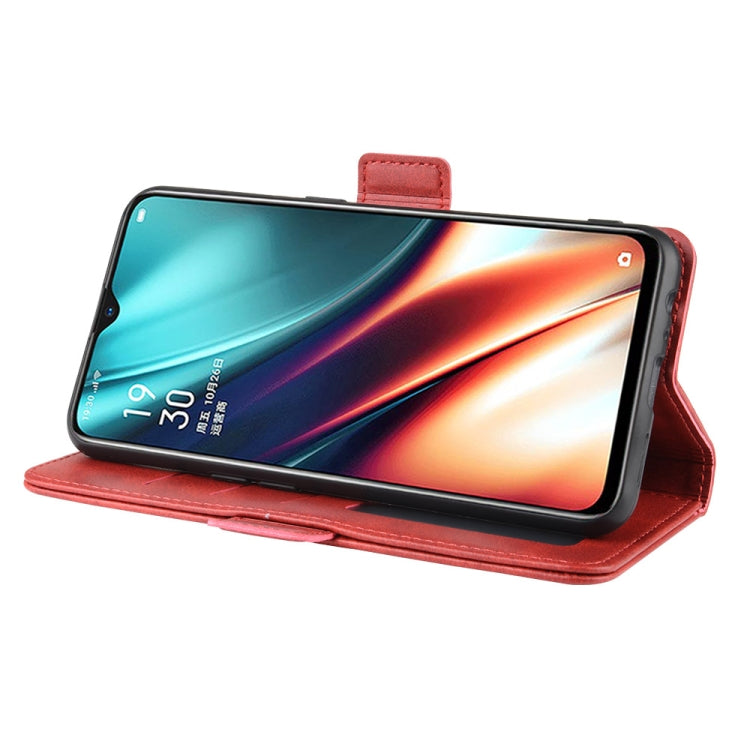 For OPPO K5/OPPO Realme XT/OPPO Realme X2 Double Buckle Crazy Horse Business Mobile Phone Holster with Card Wallet Bracket Function