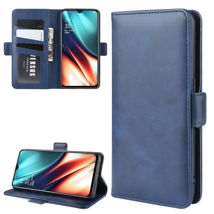 For OPPO K5/OPPO Realme XT/OPPO Realme X2 Double Buckle Crazy Horse Business Mobile Phone Holster with Card Wallet Bracket Function