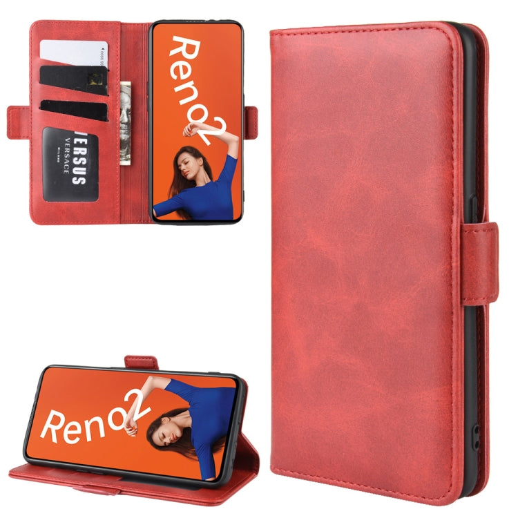 For OPPO Reno2 Dual-side Magnetic Buckle Horizontal Flip Leather Case with Holder & Card Slots & Wallet
