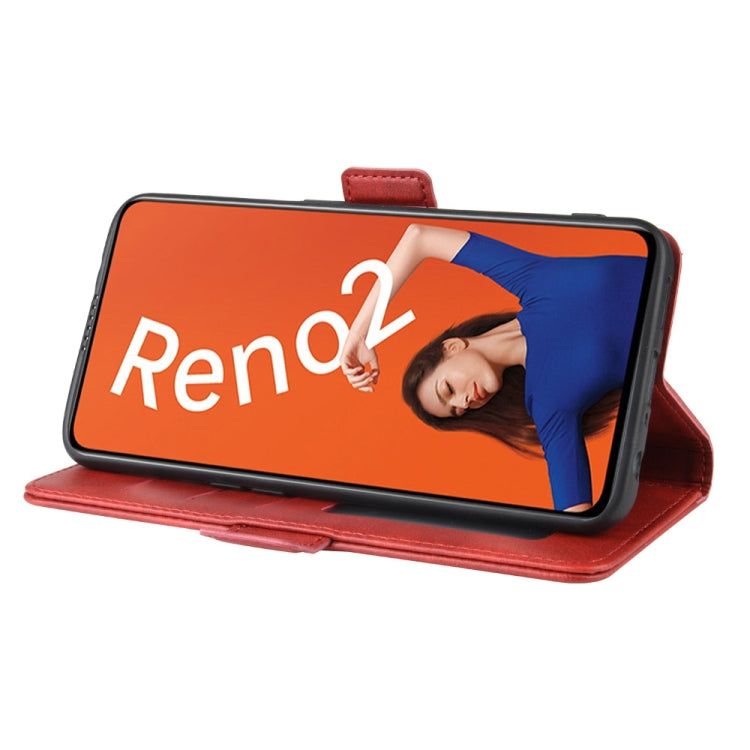 For OPPO Reno2 Dual-side Magnetic Buckle Horizontal Flip Leather Case with Holder & Card Slots & Wallet