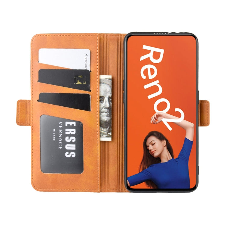 For OPPO Reno2 Dual-side Magnetic Buckle Horizontal Flip Leather Case with Holder & Card Slots & Wallet