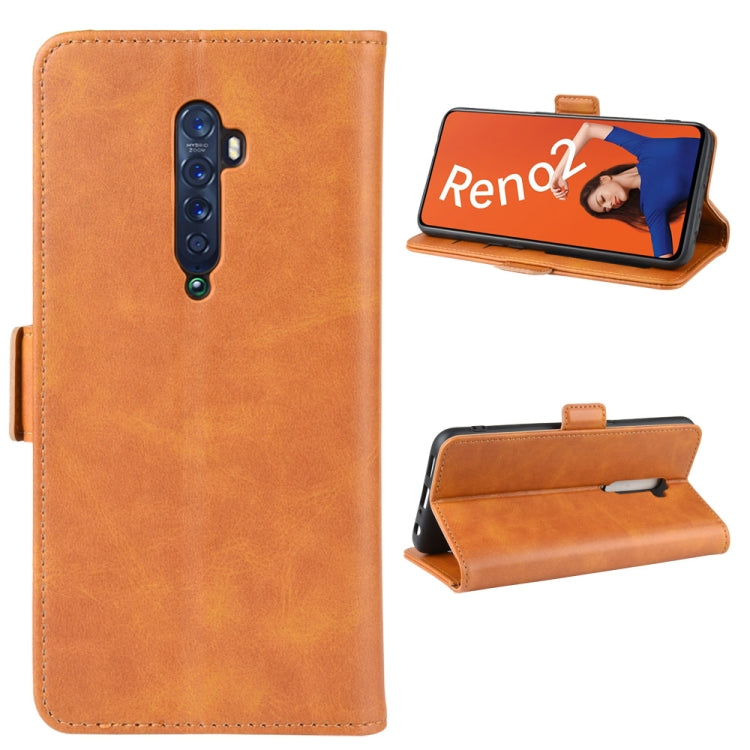 For OPPO Reno2 Dual-side Magnetic Buckle Horizontal Flip Leather Case with Holder & Card Slots & Wallet