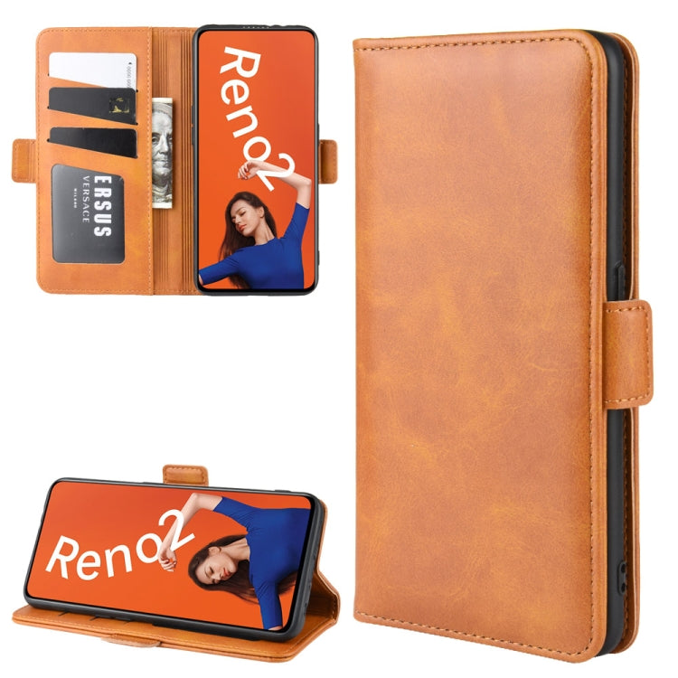 For OPPO Reno2 Dual-side Magnetic Buckle Horizontal Flip Leather Case with Holder & Card Slots & Wallet
