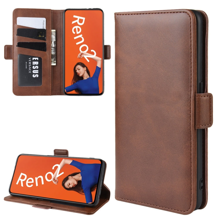 For OPPO Reno2 Dual-side Magnetic Buckle Horizontal Flip Leather Case with Holder & Card Slots & Wallet