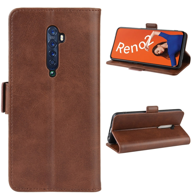 For OPPO Reno2 Dual-side Magnetic Buckle Horizontal Flip Leather Case with Holder & Card Slots & Wallet